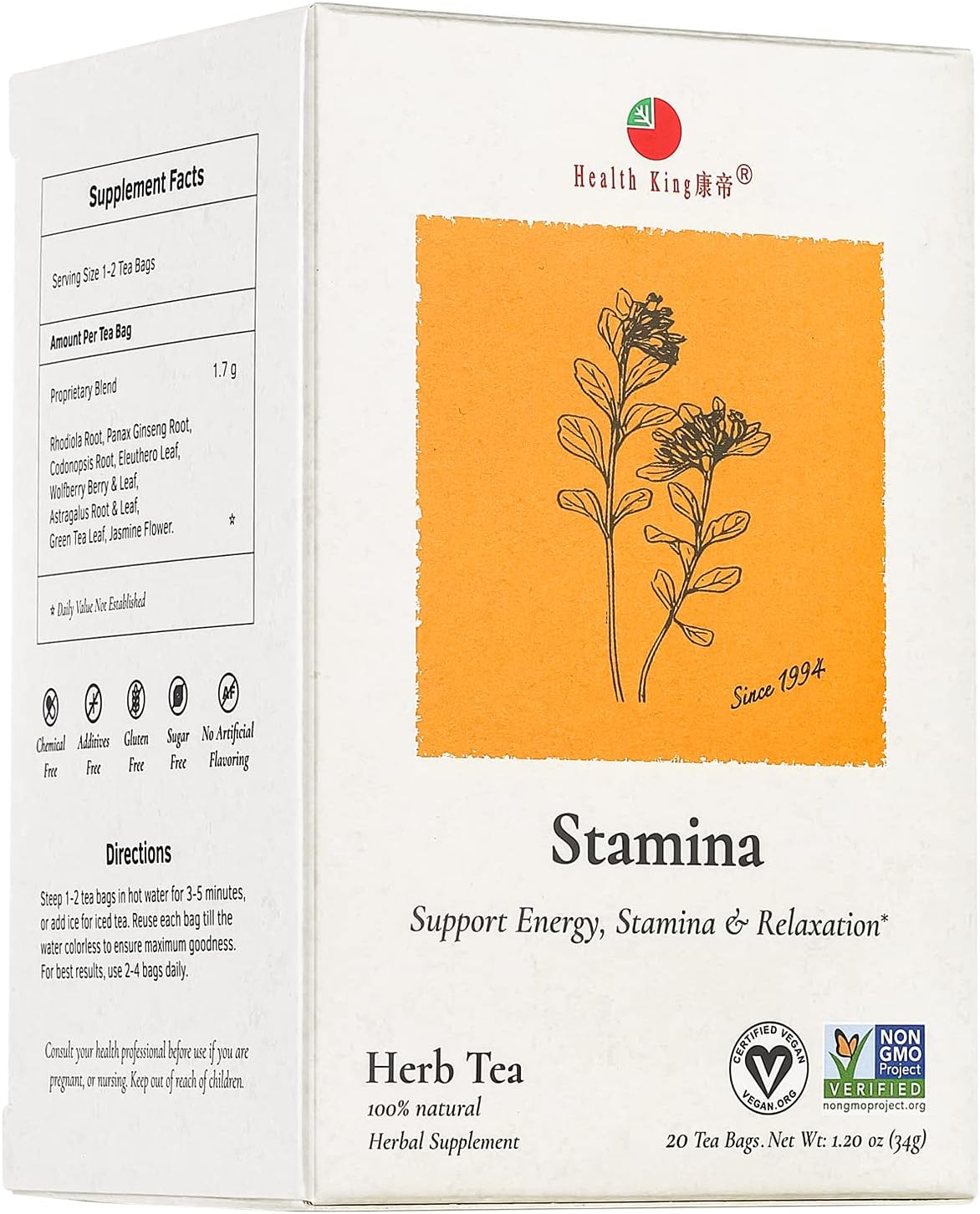 Health King Stamina Herb Tea — image 1